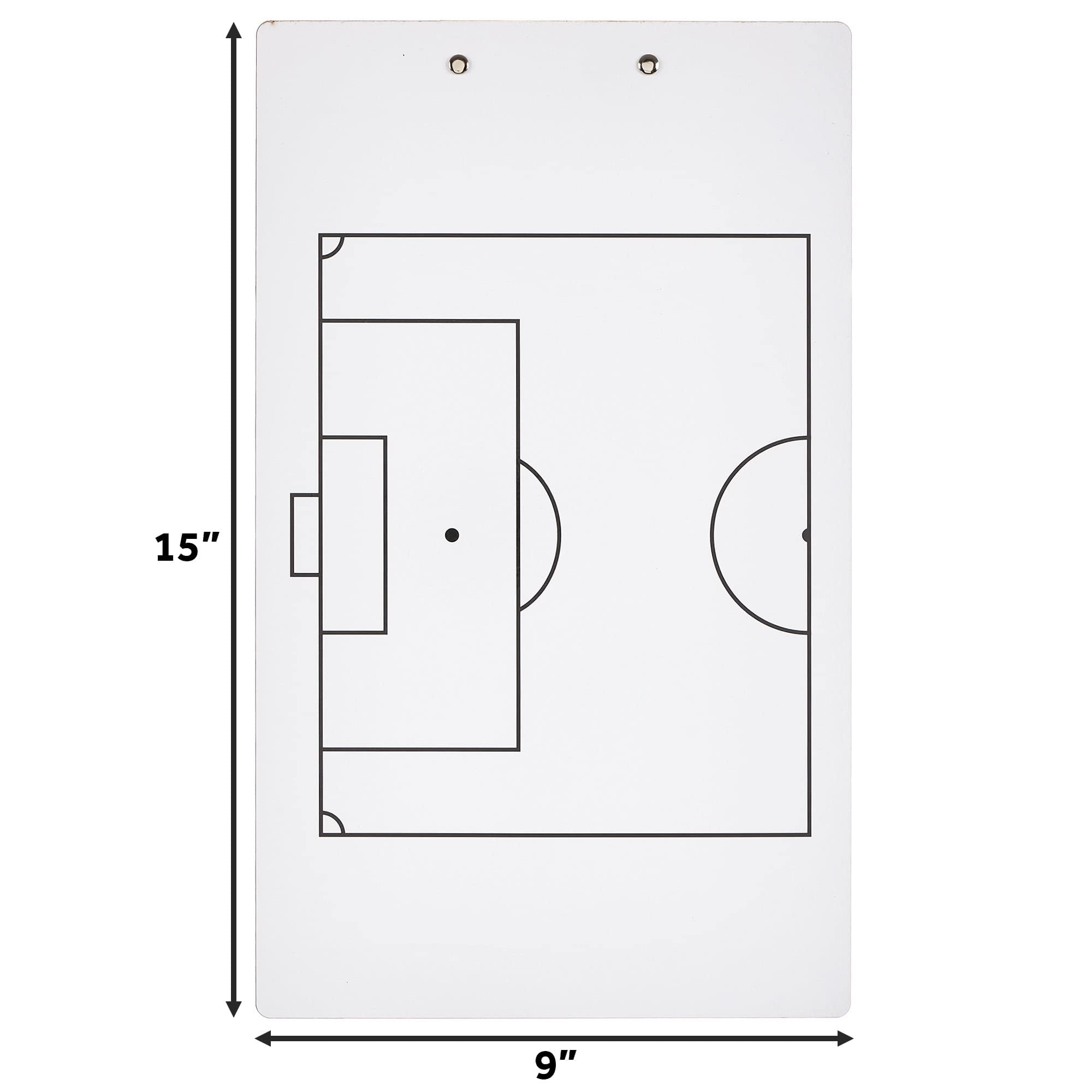 Murray Sporting Goods Soccer Dry Erase Coaches Clipboard  Double-Sided Soccer Field Clipboard Dry Erase White Board  Soccer Futb
