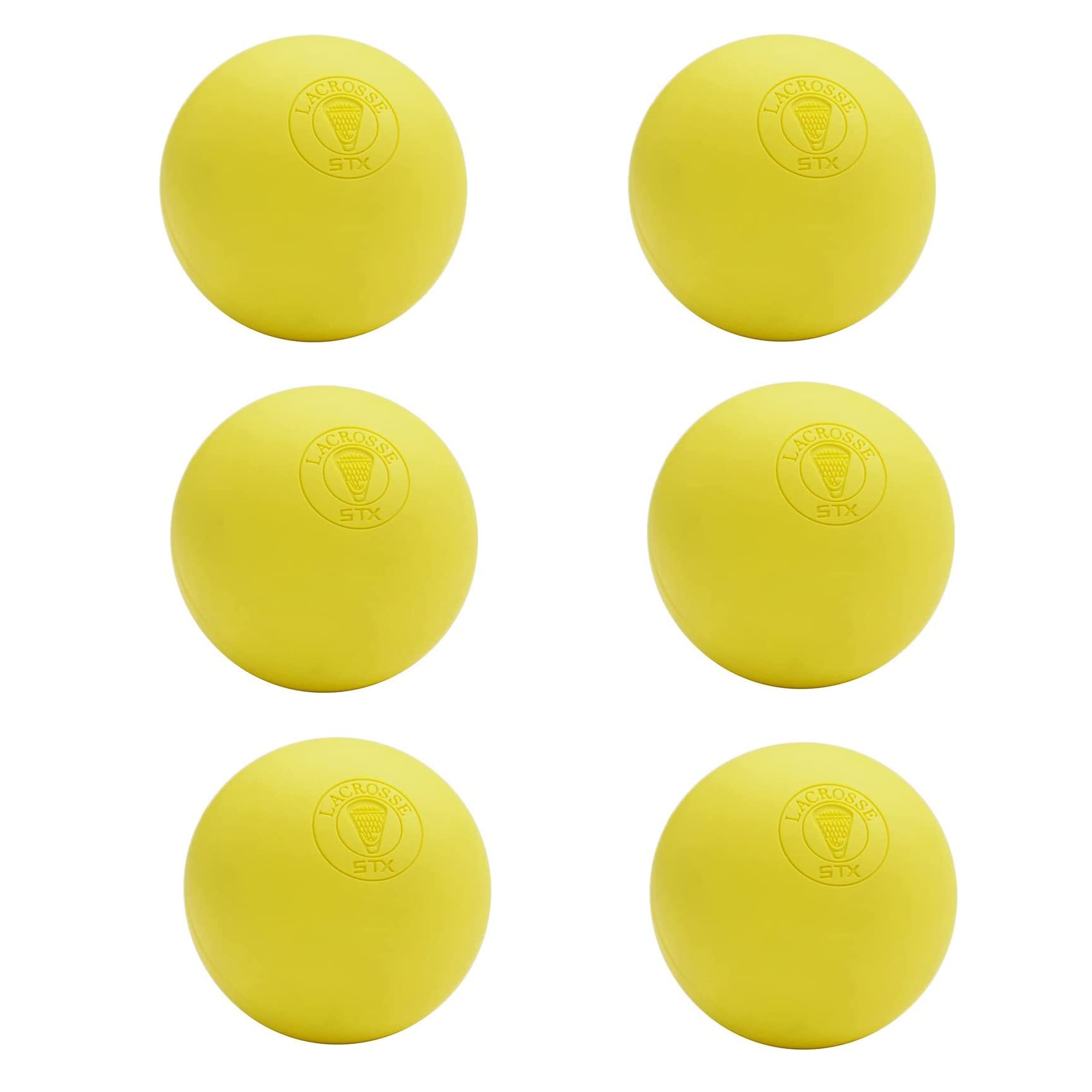 Stx Lacrosse Official Lacrosse Balls Yellow - 6 Pack