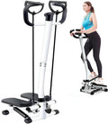 AMPLIN Mini Stepper Exercise Machine for Home Gym Workout  Cardio Stepper with Handlebar & Resistance Bands | Weight Loss, Full