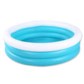 Inflatable Kiddie Pool, 60x16 Thick Guardrail Swimming Pool for Kids, Blue & White Blow Up Pool for Kids Indoor Party Games, Wad