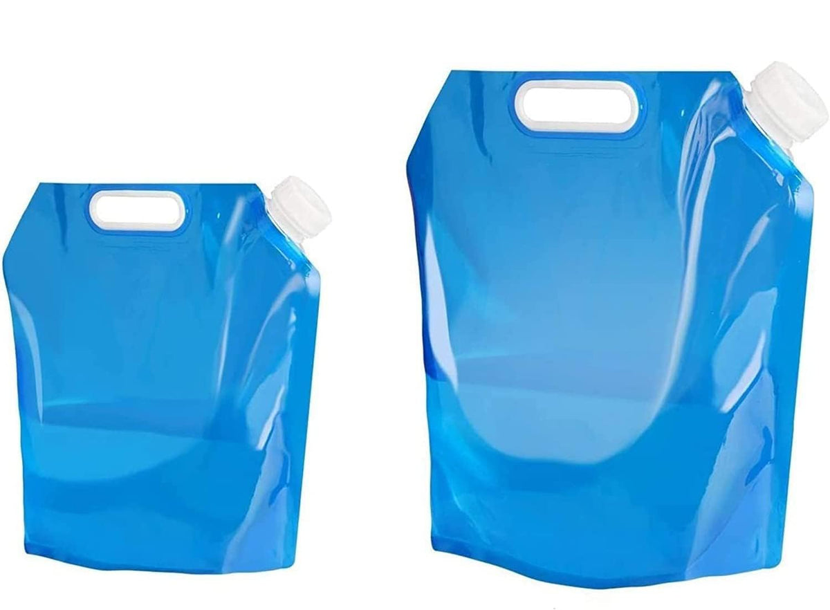 Drofail Folding Water Container, 5L+10L Outdoor Folding Water Bag, Foldable Waters Storage Bottles, Portable Carrier Waters Bag