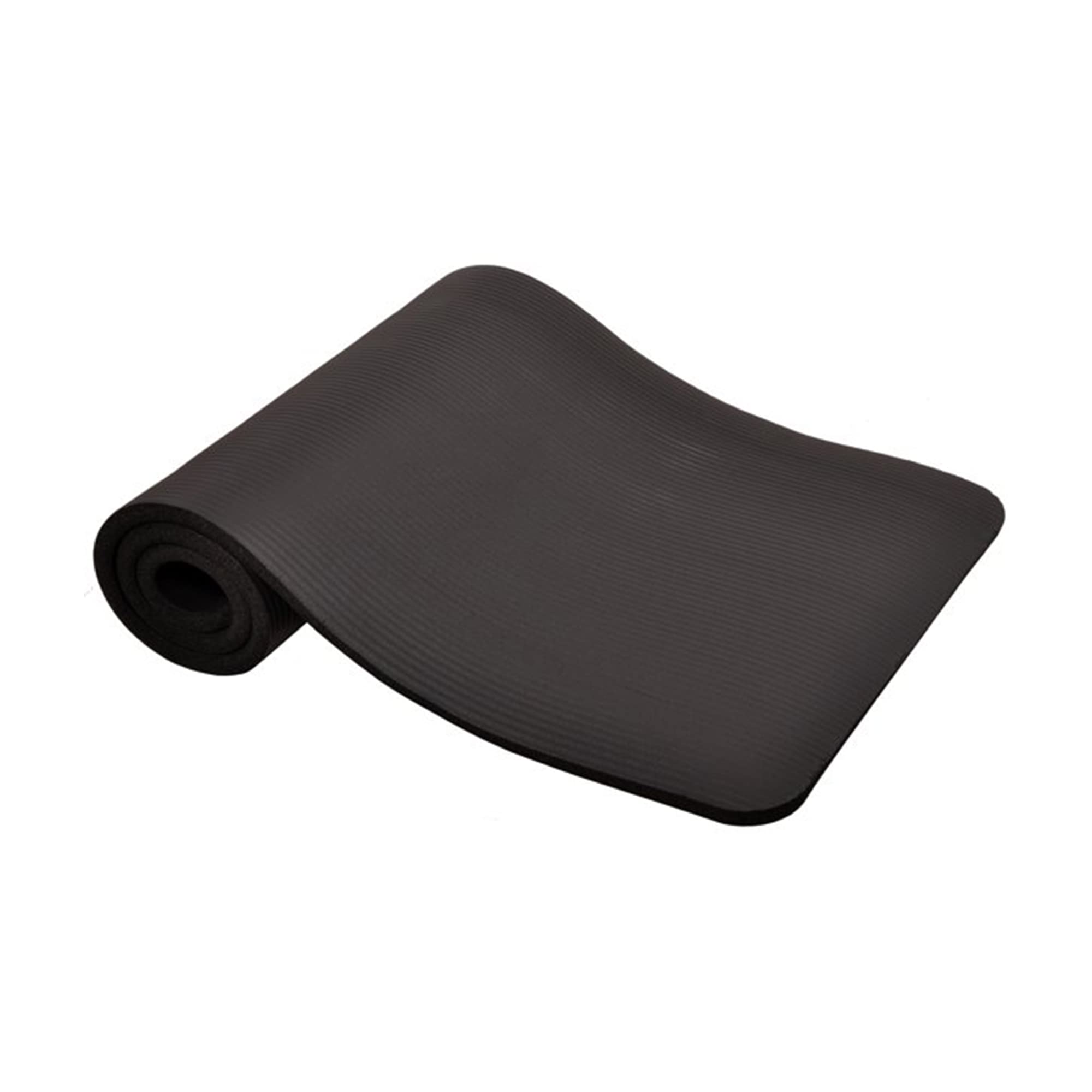 Fitvids All Purpose 1/2-Inch Extra Thick High Density Anti-Tear Exercise Yoga Mat With Carrying Strap, Black