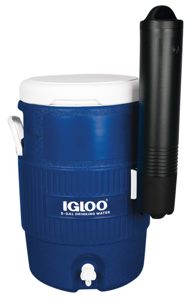 Igloo Seat Top Beverage Cooler With Cup Dispenser (5-Gallon, Ocean Blue)