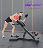 Commax Hyperextension Roman Chair Back Extension Bench Foldable Workout Bench Machine For Home Gym Adjustable Waist Abdominal Ba