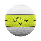 Callaway Golf Chrome Tour X 360 Stripe Golf Ball (Yellow)
