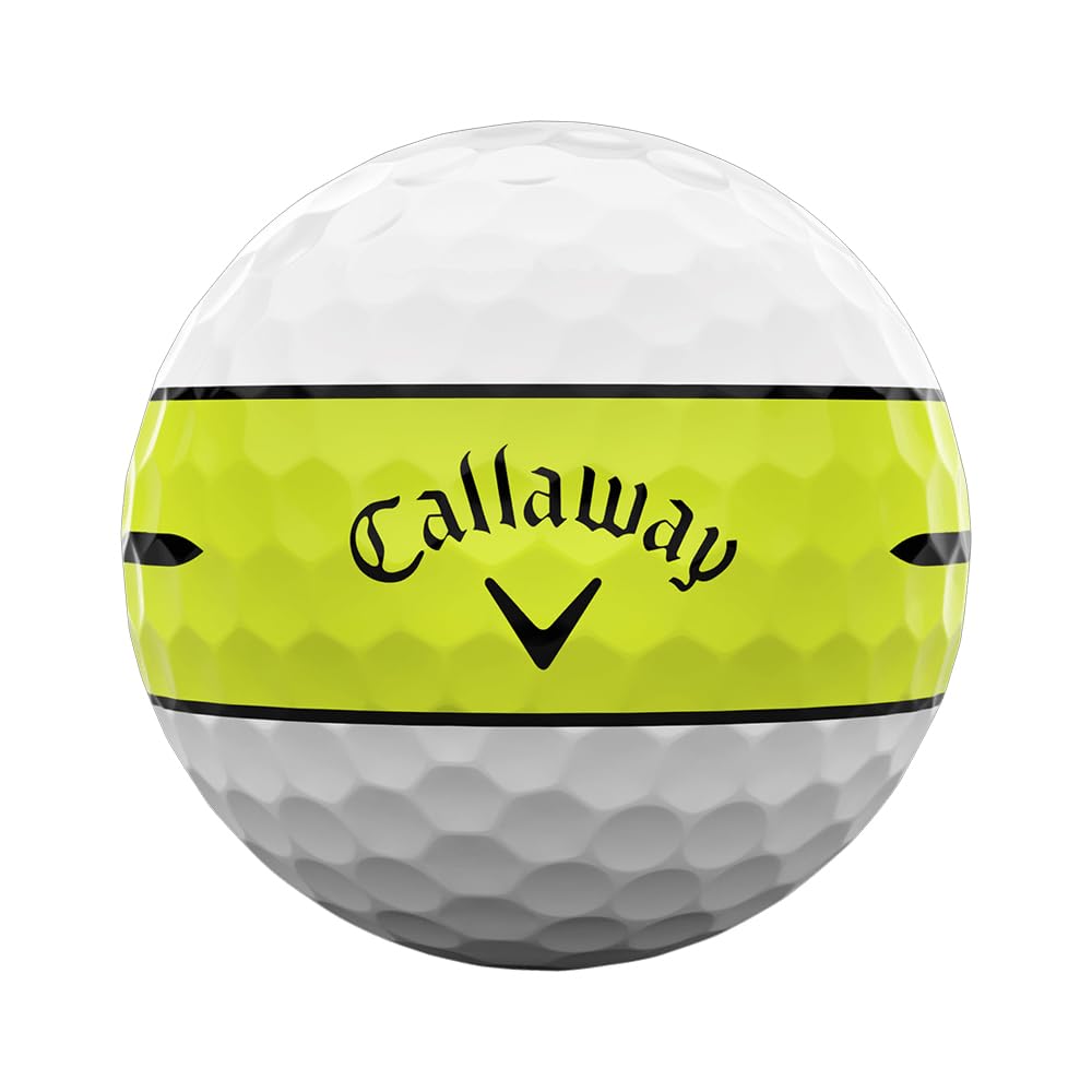 Callaway Golf Chrome Tour X 360 Stripe Golf Ball (Yellow)