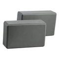 SNAPPSY 2X Yoga Blocks Anti Slip Yoga Prop Accessories for Indoor Sports Gym Fitness Gray