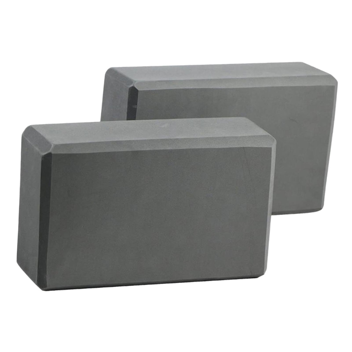 SNAPPSY 2X Yoga Blocks Anti Slip Yoga Prop Accessories for Indoor Sports Gym Fitness Gray