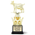 Goat Trophy - G.O.A.T. - Greatest Of All Time Funny Trophy Award With Option For Custom Plate - Appreciation Gift For Boss, Cowo