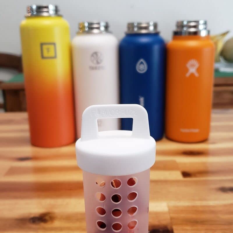 Flavorfuze Pod - Fruit Infuser Insert With Two Lids, Compatible With Hydro Flask, Iron Flask, Takeya, Thermoflask And Similar Wi