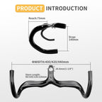 Road Bike Carbon Handlebars Integrated Stem Aero Handlebars For Road Bike 1-1/8 Internla Routing Integrated Carbon Road Handleba