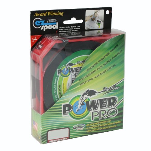 Power Pro Spectra Fiber Braided Fishing Line, Vermilion Red, 500Yd/65Lb