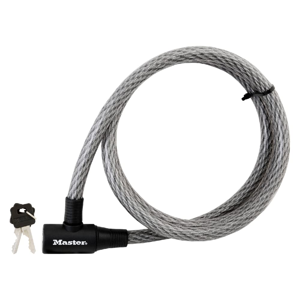 Master Lock Cable Lock, Keyed Bike Lock, 6 Ft. Long, 8155D