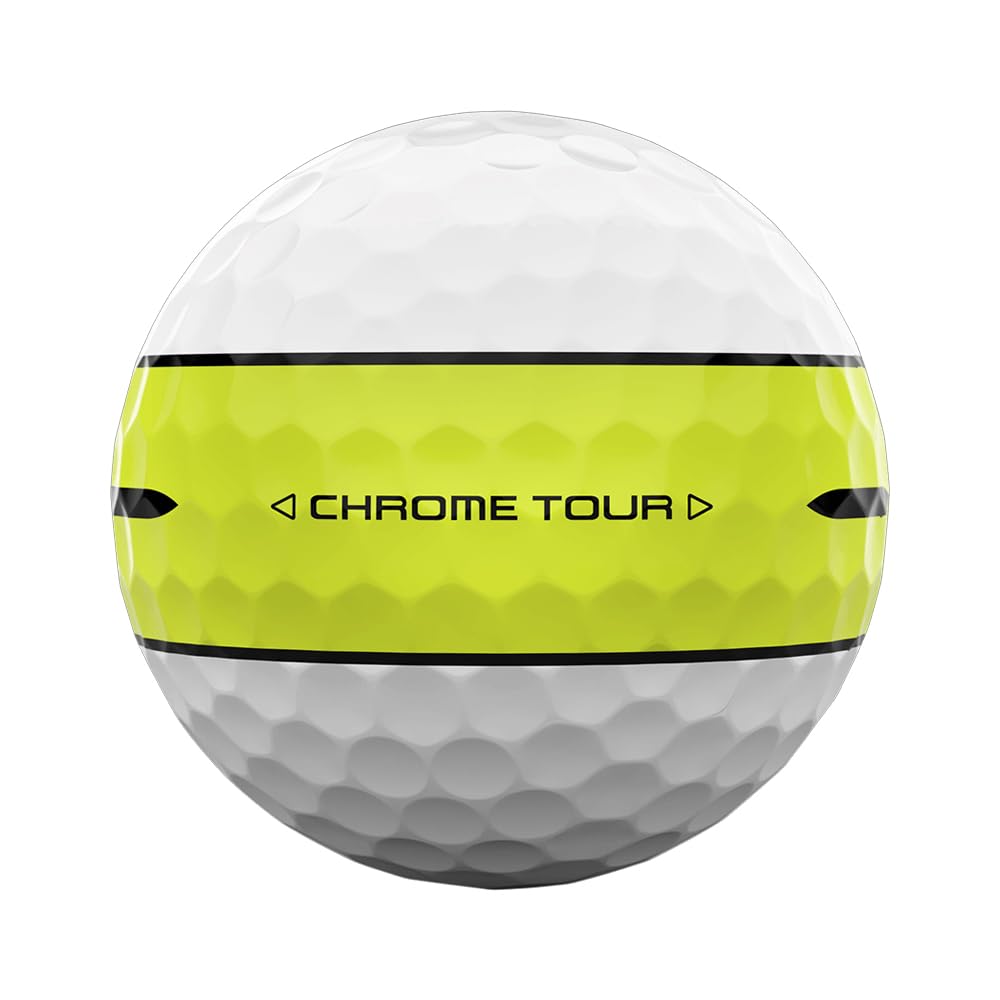 Callaway Golf Chrome Tour 360 Stripe Golf Ball (Yellow)