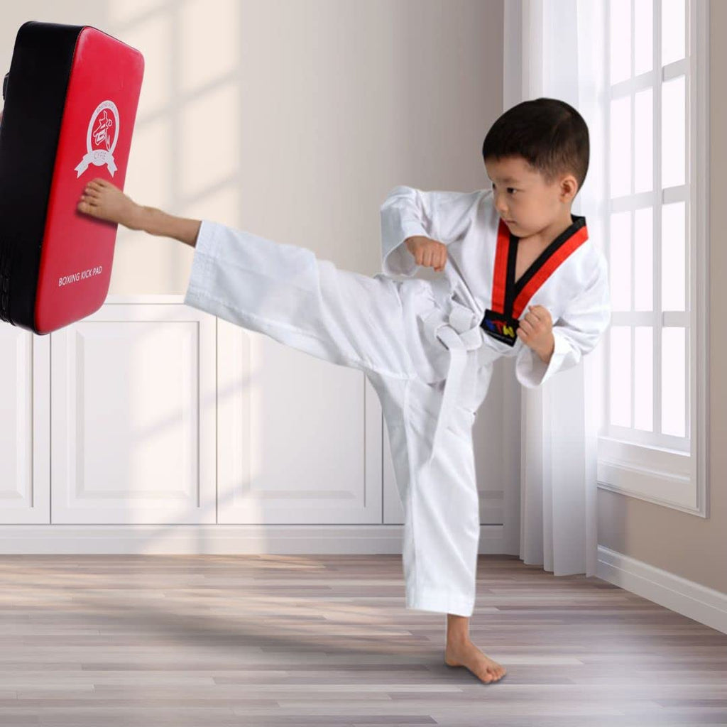 Seisso 2Pcs Taekwondo Kickboxing Pads+2Pcs Punching Mitts For Karate Training Target Thai Pads Punching Kit Kick Punch Pad Kicki