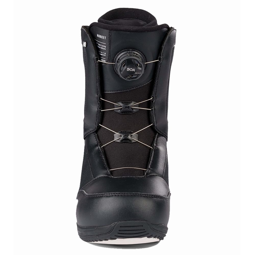 K2 Market Mens Snowboard Boots, Black, 8.5