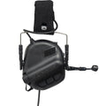 Earmor M32 Tactical Headset Hunting & Shooting Earmuffs With Microphone, Sound Amplification, Nato Tp120 Jacket, Black