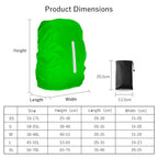 Lama 2Pcs Waterproof Rain Cover For Backpack, Reflective Rainproof Protector For Anti-Dust And Anti-Theft M 30L-40L Black Green