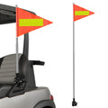 Reflective Telescopic Safety Flag for Golf Carts Mobility Scooters Height Flag Durable High Visibility for Wheelchairs Outdoor