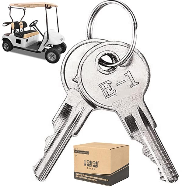 9.99World Mall Golf Cart Key For Golf Cart Ezgo 1982-Up (Gas/Electric) Ignition Key Replacement Part 17063-G1 17063G1 (2 Pcs)
