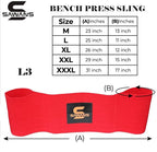 Sawans Bench Press Sling Power Weight Lifting Training Fitness Increase Strength Push Up Gym Workout (Red, Xx-Large)