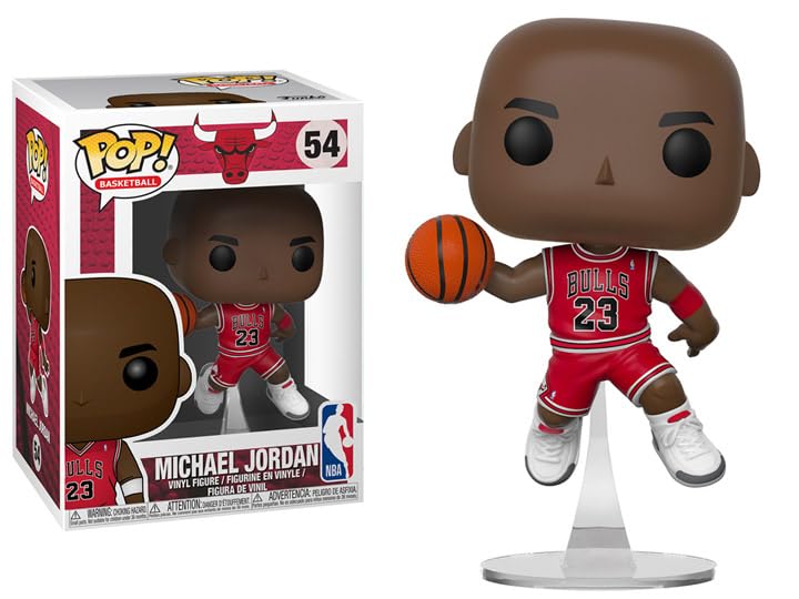 Funko Michael Jordan Dunk + Pop Protector: Bulls Red Away Jersey Pop! Basketball Vinyl Figure (Gift Set Bundled with ToyBop Bran