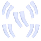 Kuhnmarvin Women Compression Arm Sleeves For Men To Cover Arms Tattoo Cover-Up Volleyball Sleeve Softball Pickleball (5Pairs Whi