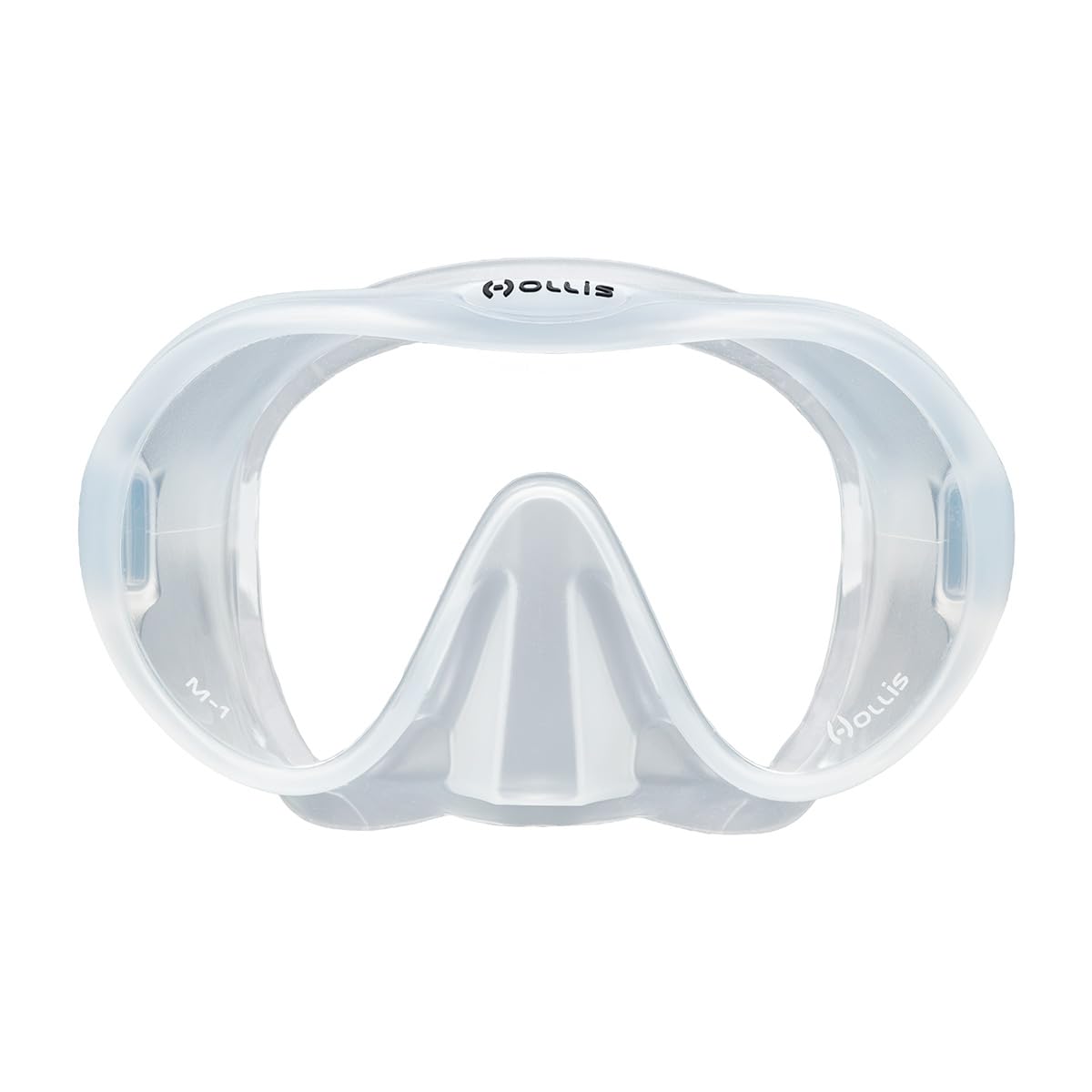 Hollis M-1 Mask (Clear) | Ideal for Scuba Diving and Snorkeling | Ultra Clear Glass | Comfortable, Frameless Silicon Skirt | Wid