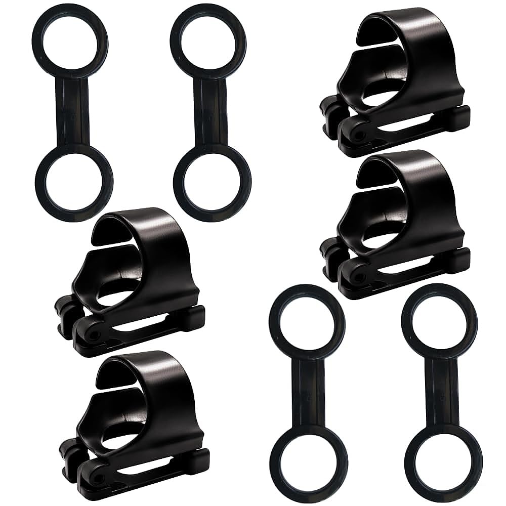 8 Pack Scuba Dive Universal Plastic Clip Snorkel Keeper Tube Holder, Scuba Diving Dive Snorkeling Silicone Snorkel Mask Strap Ke