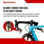 Sprintech Road Drop Bar Rearview Bike Mirror - Safety Bicycle Mirror - Pair Dropbar (Black)