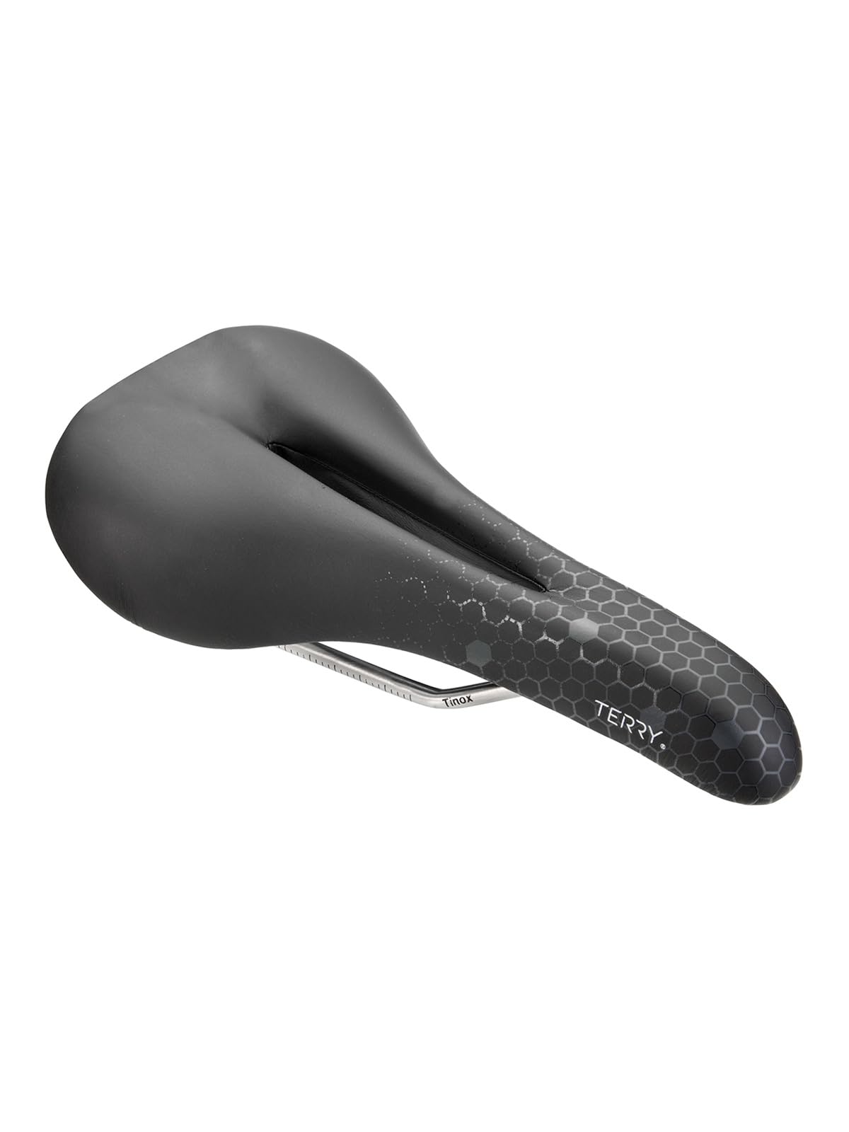 Terry Fly Ti Gel Saddle - Men Bike Seat - Flexible & Comfortable Bicycle Seat - Waterproof Leather - Black Gray,