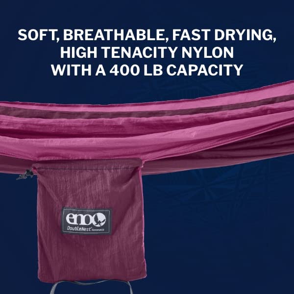 Eno Doublenest Hammock - Lightweight, Portable, 1 To 2 Person Hammock - For Camping, Hiking, Backpacking, Travel, A Festival, Or