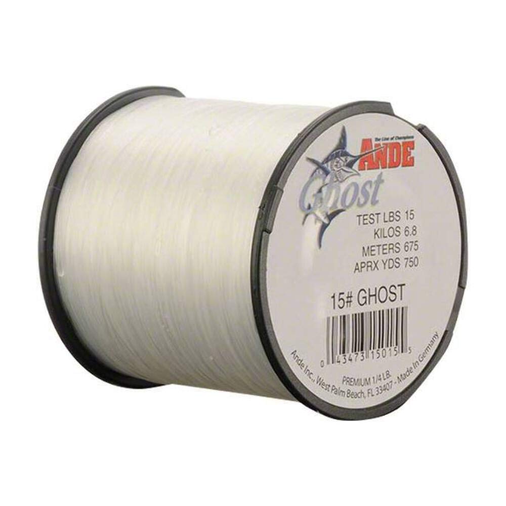 Ande G14-40C Ghost Monofilament, 1/4-Pound Spool, 40-Pound Test, Matte-White Finish