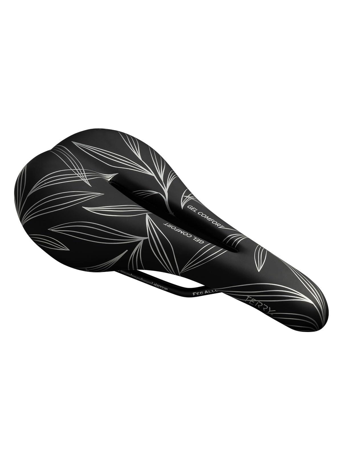 Terry Womens Mountain Bike Saddle - New Topo Gel Bicycle Seat - Fibra Tek Synthetic Cover with Signature Cutaway - FeC Alloy Rai
