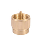 Roulipouli 2 Pieces Camping Stove Adapter, 1Lb Small Propane Tank Input And En417 Lindal Valve Cylinder Output Lpg Canister Conv