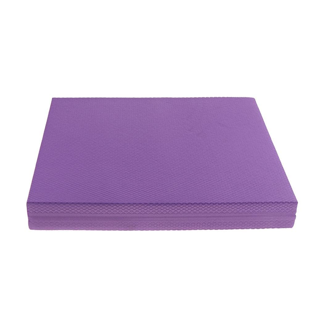 UJEAVETTE TPE Yoga Balance Pad Knee Protective Mat Trainer Brick Cushion Purple