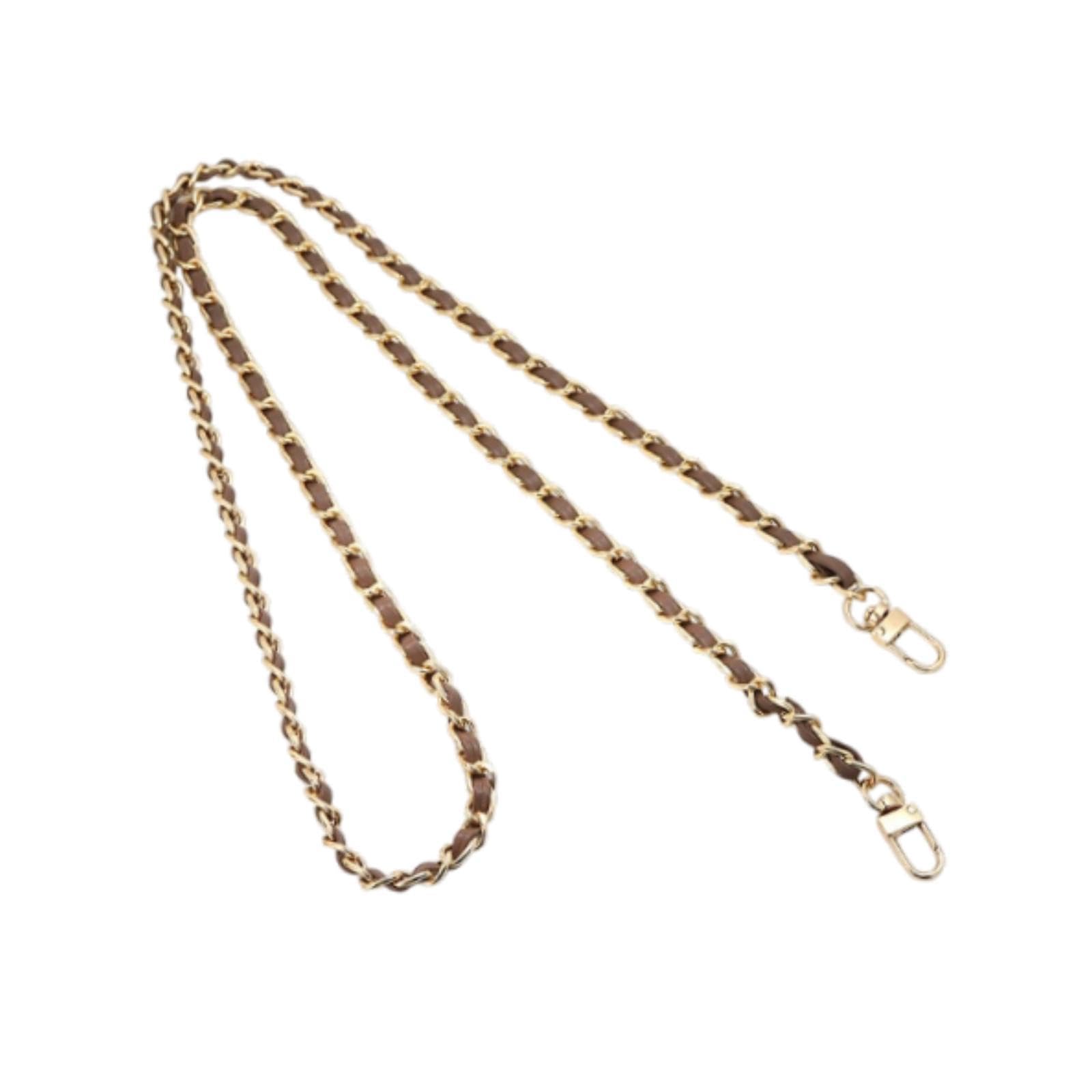 Zoomella Purse Chain Strap With Buckle Shoulder Strap For Shoulder Bag Wallet Handbag Gold Chain Coffee