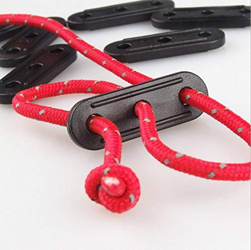 Natuworld 20Pcs Plastic Cord Tensioners Rope Adjuster Tent Guy-Line Wind Rope Buckle Fastener Tightener For Hiking Camping Picni