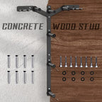 Yes4All 6 Pegs & 4 Barbell Storage Racks Load Up To 1190 Lbs - Wall Mounted Weight Plate Tree & Barbell Holder