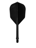 L-style BarFlight 2BA Dart Flight with Integrated Shaft - L3 Shape - 26mm (260) - Black - 1 Set (3 Flights)