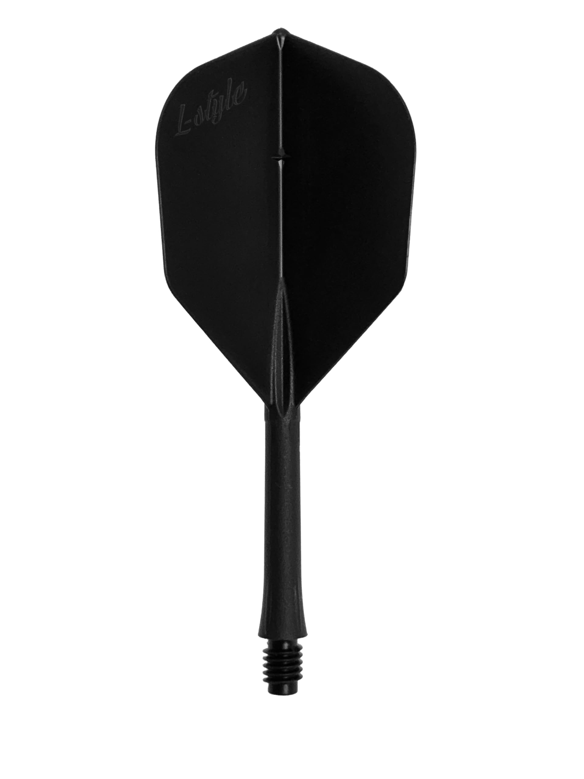 L-style BarFlight 2BA Dart Flight with Integrated Shaft - L3 Shape - 26mm (260) - Black - 1 Set (3 Flights)