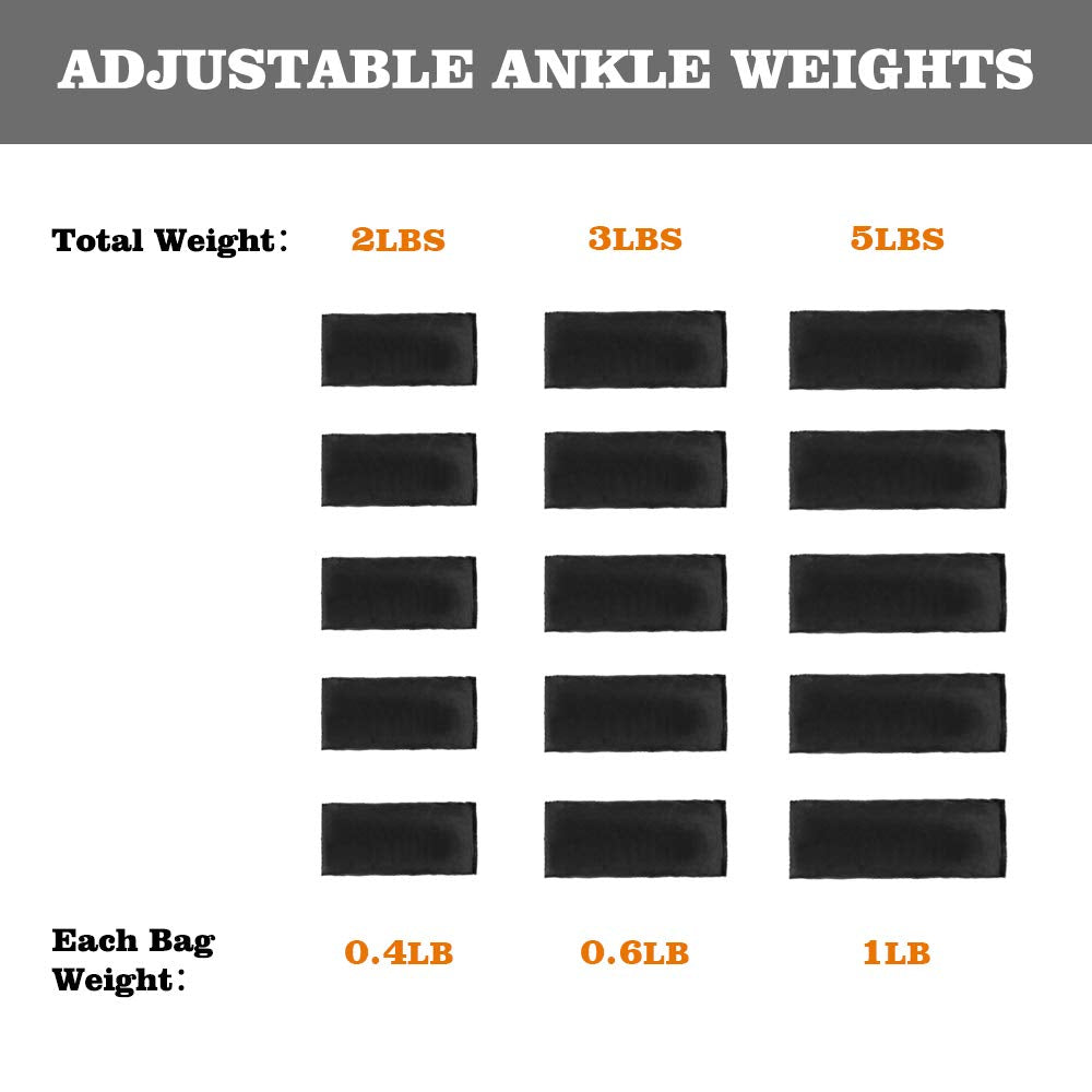 Henkelion Adjustable Wrist/Ankle Weights 1 Pair 6 Lbs For Women Men Kids, Strength Training Set For Gym, Fitness Workout, Runnin