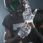 Cutters Football Gloves - Game Day Football Receiver Gloves with High Tack Silicone Grip, Superior Support and Protection - Blac