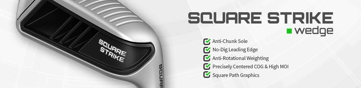 Square Strike Wedge, Black -Right Hand Pitching & Chipping Wedge For Men & Women -Legal For Tournament Play -Engineered By Hot L