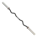 Fitvids Olympic Barbell Bar 48 - 2-Inch Curl Bar for Weight Lifting - 48 - Black-Chrome
