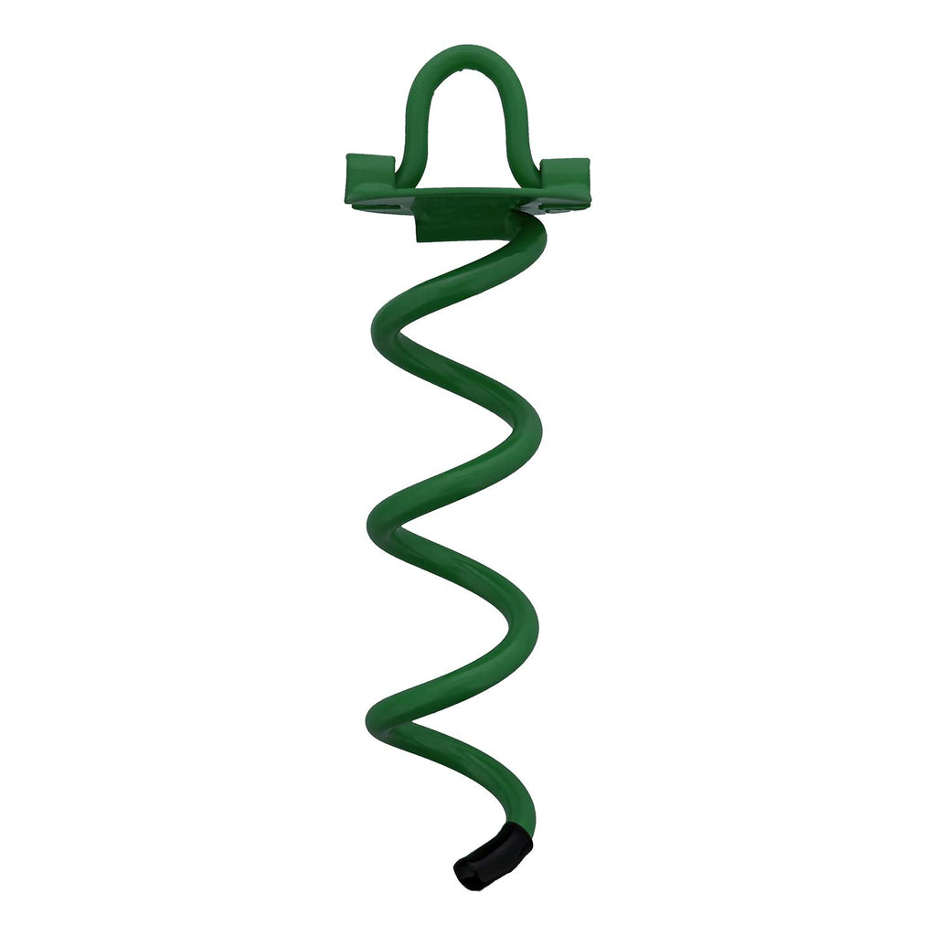 7Penn Spiral Ground Anchors - 8 Inch Green Tent Stakes Heavy Duty Ground Screw Anchor Twist Stakes, 4 Pack