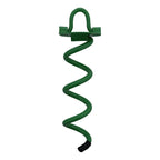 7Penn Spiral Ground Anchors - 8 Inch Green Tent Stakes Heavy Duty Ground Screw Anchor Twist Stakes, 4 Pack