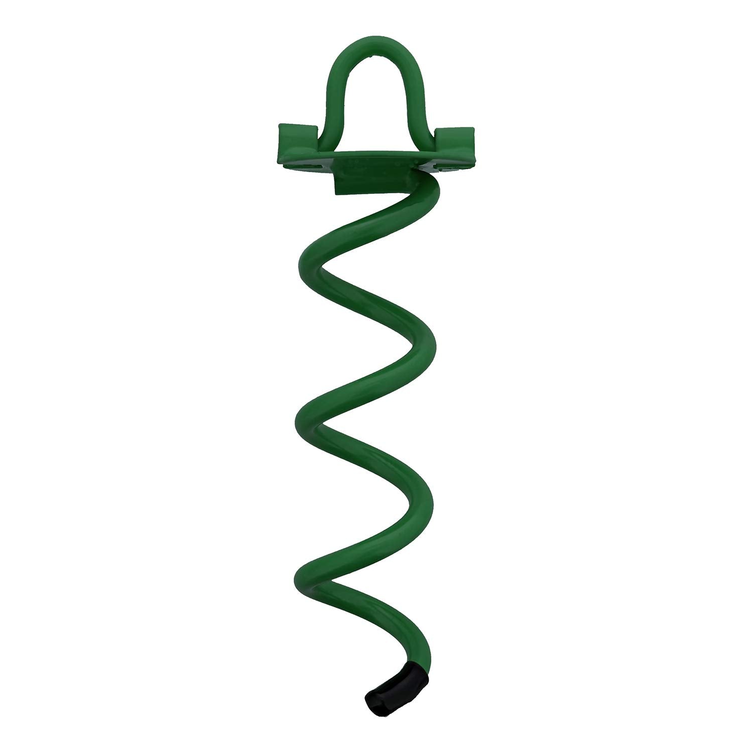 7Penn Spiral Ground Anchors - 8 Inch Green Tent Stakes Heavy Duty Ground Screw Anchor Twist Stakes, 4 Pack