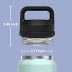 2PCS Replacement for YETI Rambler Bottle Chug Cap Lid, Screw Top Lid Replacement Fits for 18/26/ 36/64 oz Yeti Rambler, Chug Cap