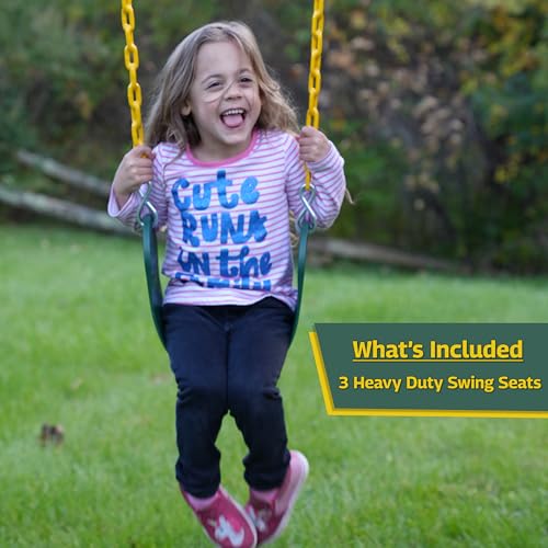 Eastern Jungle Gym Replacement Sling Swing Pack Of 3 With Coated Swing Chains